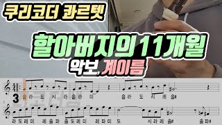 쿠리코더 콰르텟 - 할아버지의 11개월 악보 리코더 연주