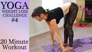 YOGA  Weight Loss Challenge Workout #4 - 20 Minute Fat Burning Yoga Meltdown Beginner & Intermediate