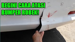 Menyambung Bumper Plastik Yang Robek Karena Benturan // Suzuki Ertiga