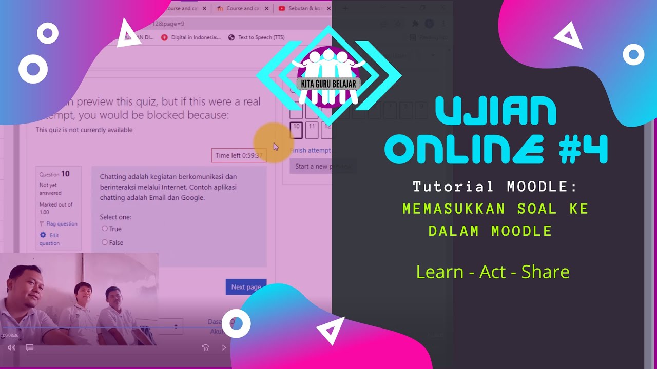 Tutorial Membuat Ujian Online [4] : Memasukkan Soal Ke Dalam Moodle ...