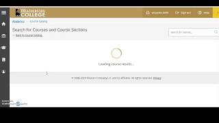 Searching the Course Catalog