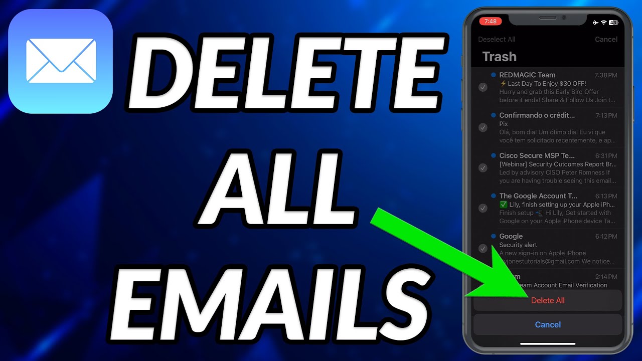 How To Mass Delete Emails On IPhone - YouTube