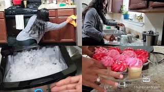 CLEAN WITH ME KITCHEN EDITION! NEW ICE MAKER|| HAPPY VALENTINES DAY