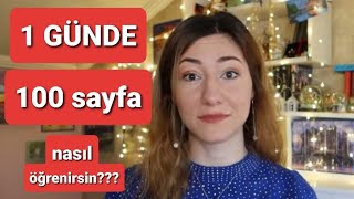 1 GÜNDE 100 SAYFA NASIL ÖĞRENİRSİN ve daha da önemlisi nasıl AKLINDA KALIR ???????????