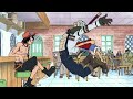 Luffy punches ace and smoker (english sub)