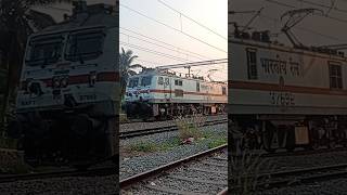 Head On Generating ( HOG ), Fitted KJM WAP7 with CAPE - Bangalore Island express #indianrailway