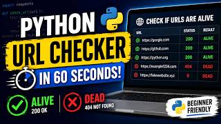 Python URL Checker in 60 Seconds 🐍 | Check if Websites Are Online 2026