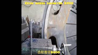 齿轮直径3400،Gear wheel diameter 3400 #turning #cnc