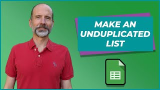 Remove Duplicate Data in Google Sheets - UNIQUE Function