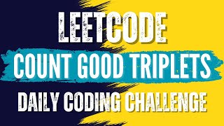 LeetCode : 1534. Count Good Triplets💛🖤 Solution link👇🏻🔗 #leetcode #java #coding #programming