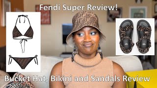 Fendi Super Review: Zucca Print Bucket Hat, Bikini and Satin Sandals Review