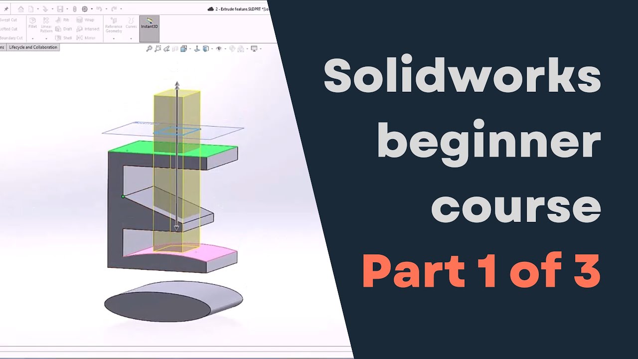 Complete Solidworks Tutorial For Beginners Series - Part 1 Of 3 - YouTube