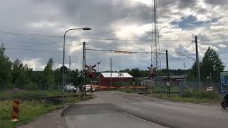 Swedish railroad crossing/Järnvägsövergång i Nyrelius väg, Falun