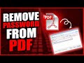 How to remove password from pdf 2024 | unlock pdf password Free