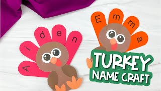 Name Turkey Craft For Kids