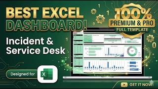 Service Desk Dashboard - Buy from https://premiumexcel.etsy.com