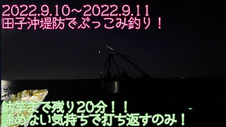 最後まで諦めない気持ち！田子沖堤防ぶっこみ釣り！(2022.9.10〜11)