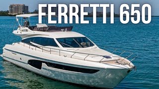 Touring a Luxury Italian Flybridge Yacht | Ferretti 650 Flybridge Yacht Walkthrough