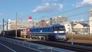 JR貨物　運用開始したEF210 311が牽引する貨物列車2本（H29.9.3)