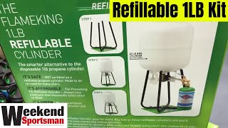 Flame King Refillable Tanks 1 Lb Refillable Cylinder And Refill kit | Weekend Sportsman