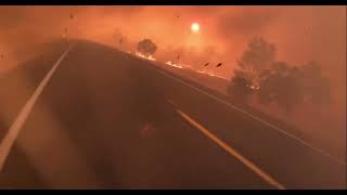 POV Fire Fighting Footage Park Fire California