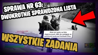 ✅Jak wykonać: Sprawa nr 63: Dwukrotnie sprawdzona lista? Fortnite Sezon 1 Rozdziału 6