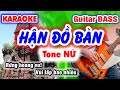 Karaoke Hận Đồ Bàn | Tone Nữ 2023 | Rumba Guitar Bass Cực chuẩn Karaoke Nhạc Sống 9669 KLA