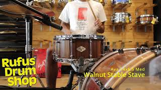 Ava Walnut 14x6.5 Stable Stave Snare Drum Demo