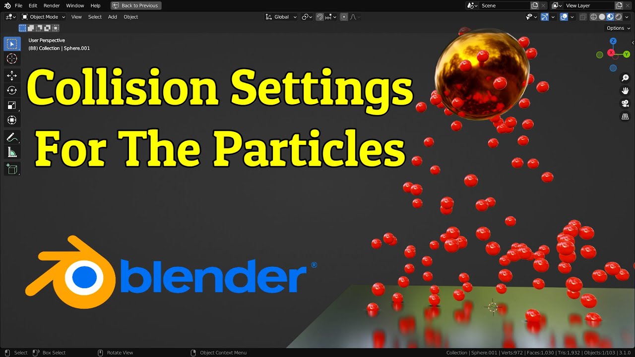 Collision Settings For Particle System Blender 3 1 Tutorial Youtube