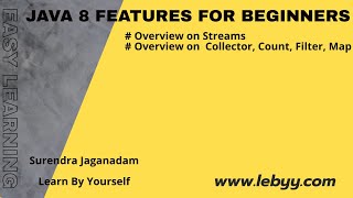 Stream methods Collect, Count, Filter and Map | Java 8 Stream | Java 8 features for Beginners