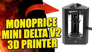 Monoprice Mini Delta V2 3D Printer Unboxing , Setup & Print