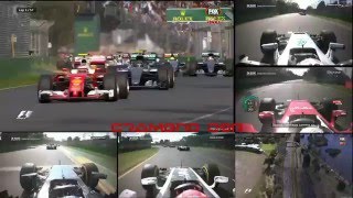 F1 2016 Australian GP Start Multiple Camera View #1