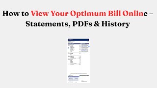 How to View Your Optimum Bill Online – Statements, PDFs & History