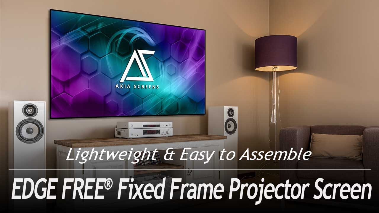 AKIA Screens® EDGE FREE® Fixed Frame Movie Theater Home Theater ...