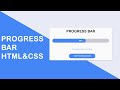 Progress Bar Using HTML, CSS & JAVASCRIPT