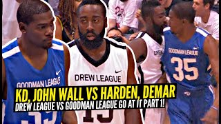 Kevin Durant vs James Harden Gets HEATED! NBA Pros For Drew League vs Goodman League GO AT IT!