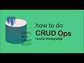 How to perform CRUD operations inside postgresql