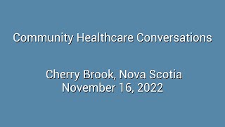 NS Health Conversations - Cherry Brook