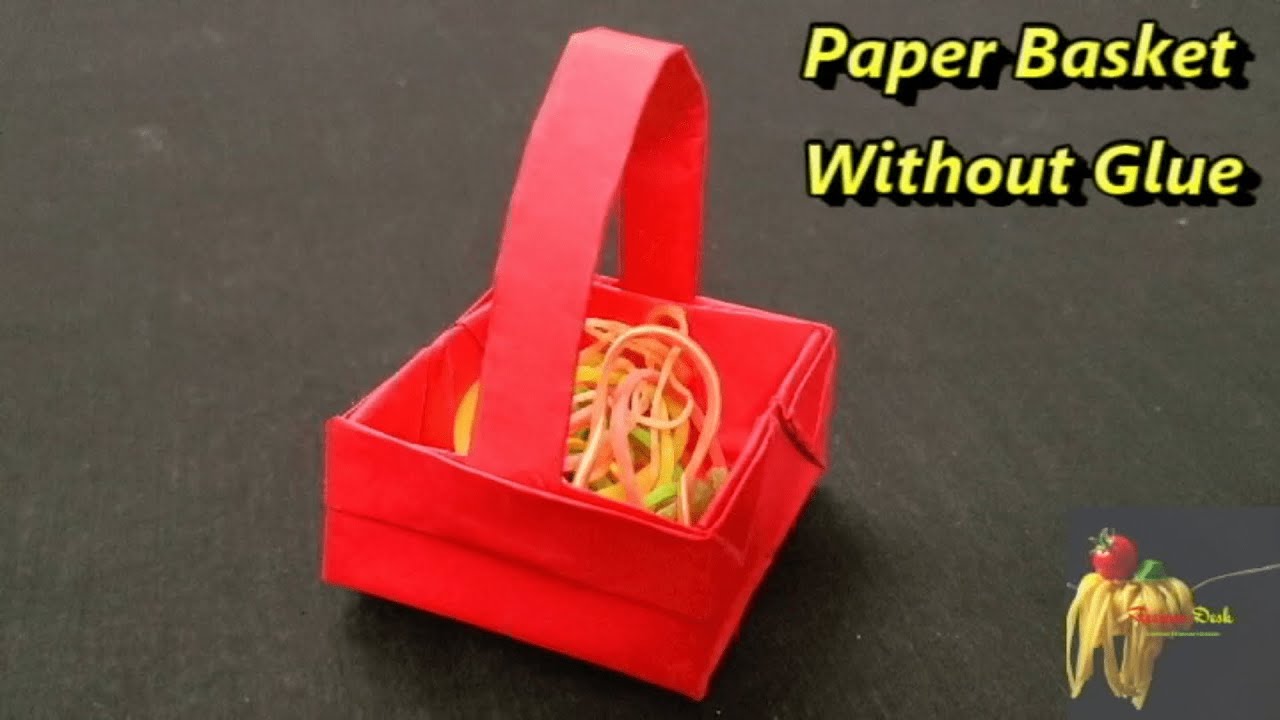 How To Make Easy Paper Basket/DIY Origami Basket/Paper Craft Ideas/DIY ...