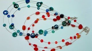 DIY Hot Glue Multistrand Necklace