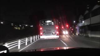 車載動画　大明ケ丘中央～県道16号～国道10号～鹿児島駅前　夜の風景