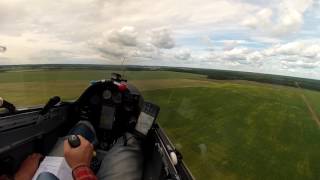 Glider outlanding in high crops