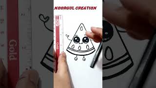 How to draw cute and cool watermelon   ||#shorts ||#viral ||#youtubeshorts ||#shortvideo