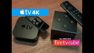 New 2019 Amazon Fire TV Cube 4K vs Apple TV 4K | Best 4k Streaming Device