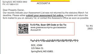 Greene County’s assessor urges residents to fill out property tax assessments
