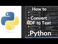 How to Convert PDF to Text Using Python | Extract Text from PDFs Easily