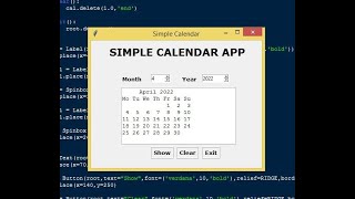 Simple Calendar App using Python