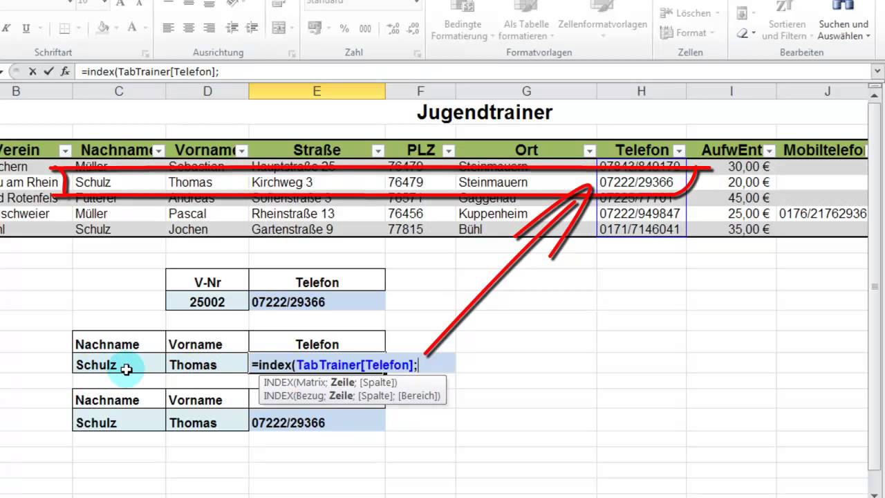 EXCEL: INDEX Und VERGLEICH Mit Zwei Suchkriterien - YouTube