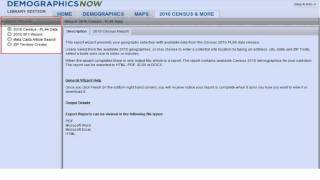 Using Gale's DemographicsNow - Accessing 2010 Census Data