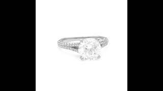 Downton Abbey 3 1/2ctw Round Lab Grown Diamond White Gold Engagement Ring - Lady Edith